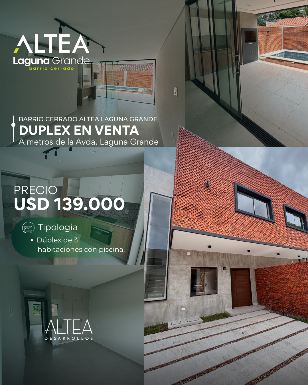 Dúplex con piscina en Laguna Grande - San Lorenzo