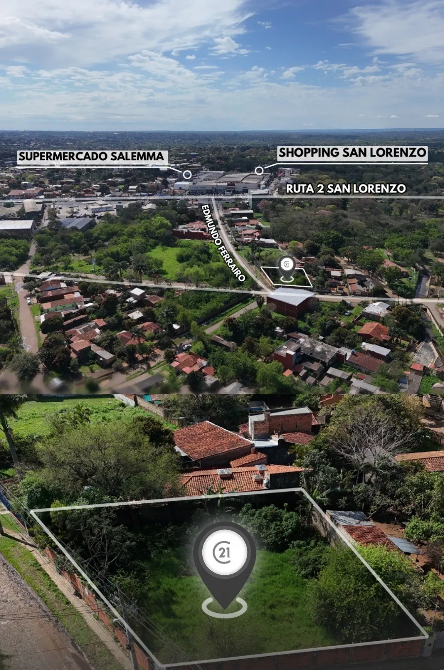 VENDO TERRENO EN ESQUINA A DOS CUADRAS DEL SHOPPING SAN LORENZO
